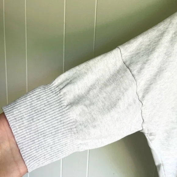 NWT Lane Bryant Grey Knit V- Neck Kimono Sleeve Mixed Media Sheer Top Sz… - Picture 6 of 13